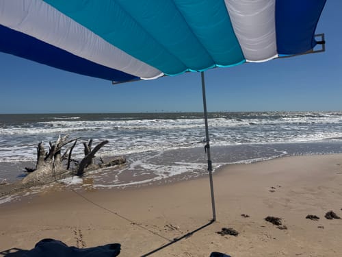 Customer photo review of ShadeSock - Wind-Inflating, Silent Beach Shade