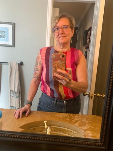 Customer photo review of FIELD TOP | MARGO STRIPES
