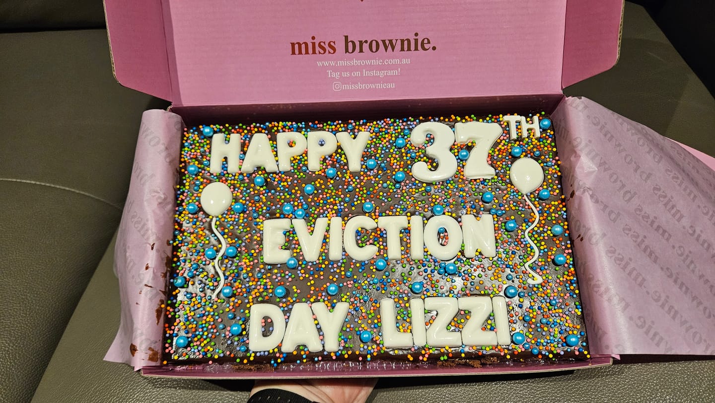 Customer photo review of Birthday Brownie · Large