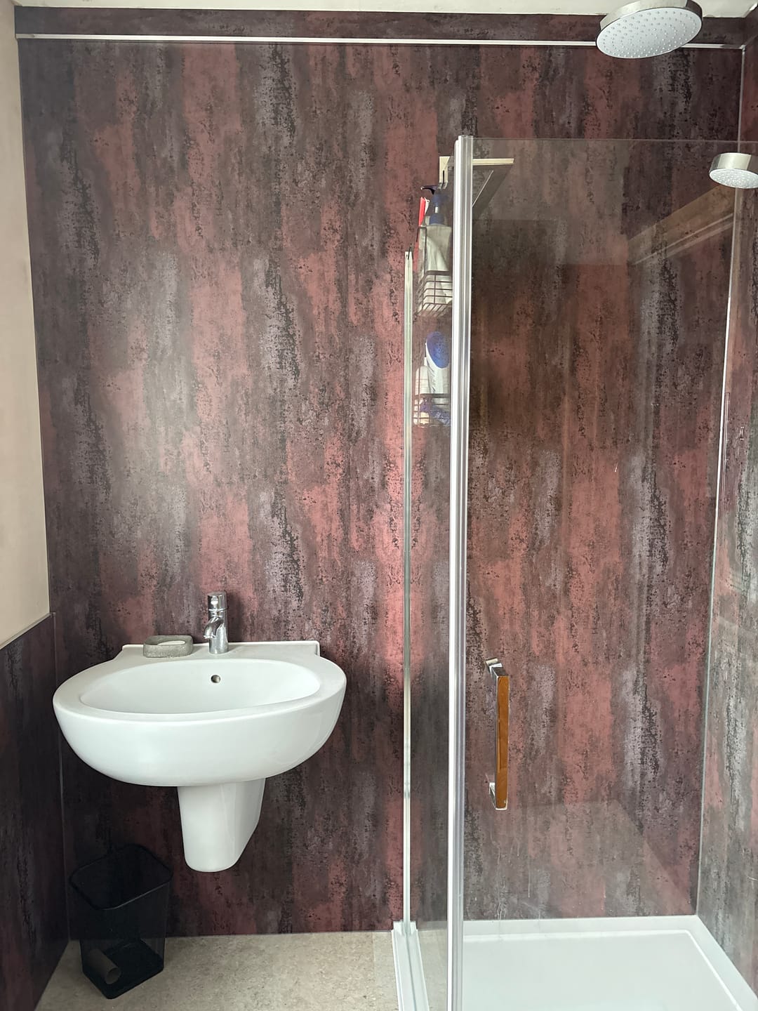 Customer photo review of 10mm Copper Retro Metallic Matt Shower Panel 1M x 2.4M