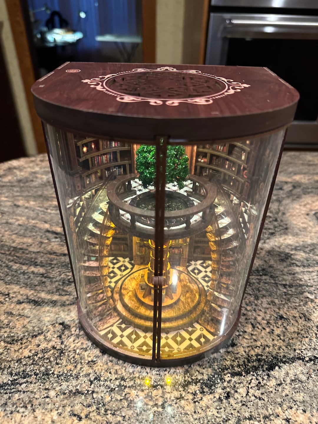 Customer photo review of Rokrgeek Wisdom Rings DIY Book Nook Kit
