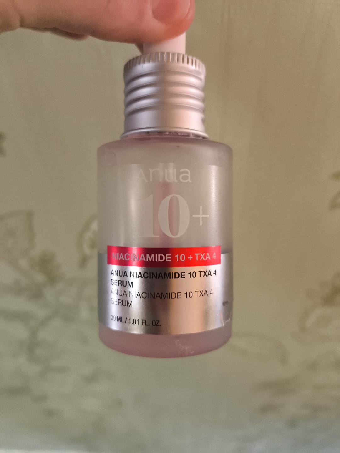 Customer photo review of Balinošs serums ar traneksāmskābi Anua Niacinamide 10% + TXA 4% Serum