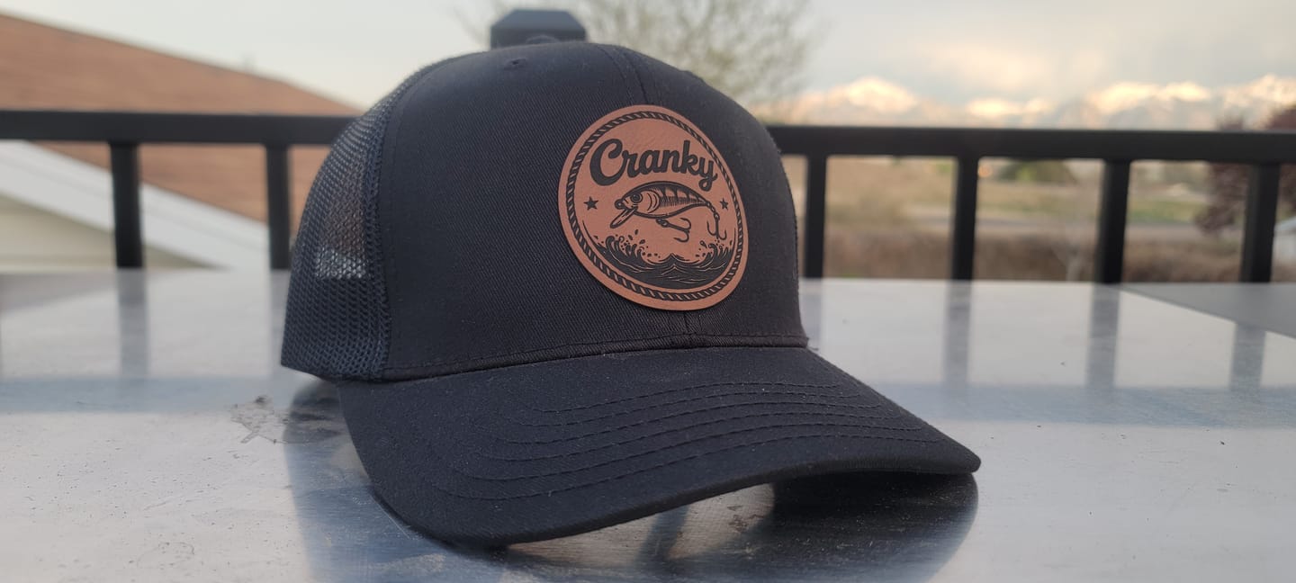 Customer photo review of Cranky, Crankbait (round), Leather Patch Hat