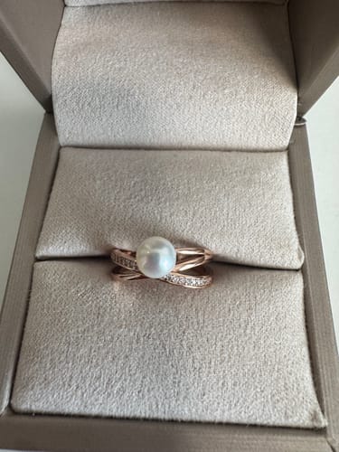 Customer photo review of Top Grade Freshwater Pearl Ring WR00201 | CONNECT