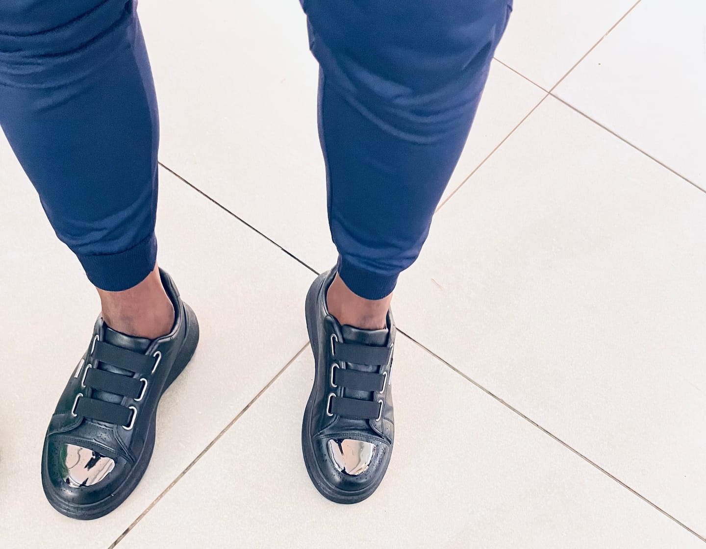 Customer photo review of Urbanart Hype 12 Faux Wax Sneaker - Black