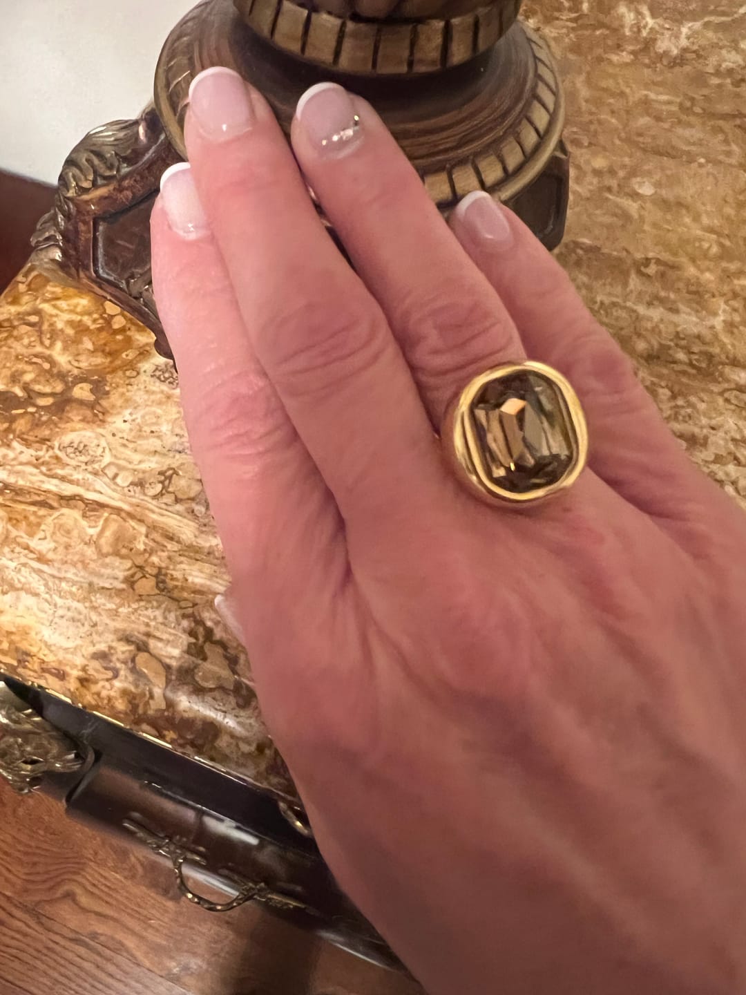 Customer photo review of Lumen Crystal Ring