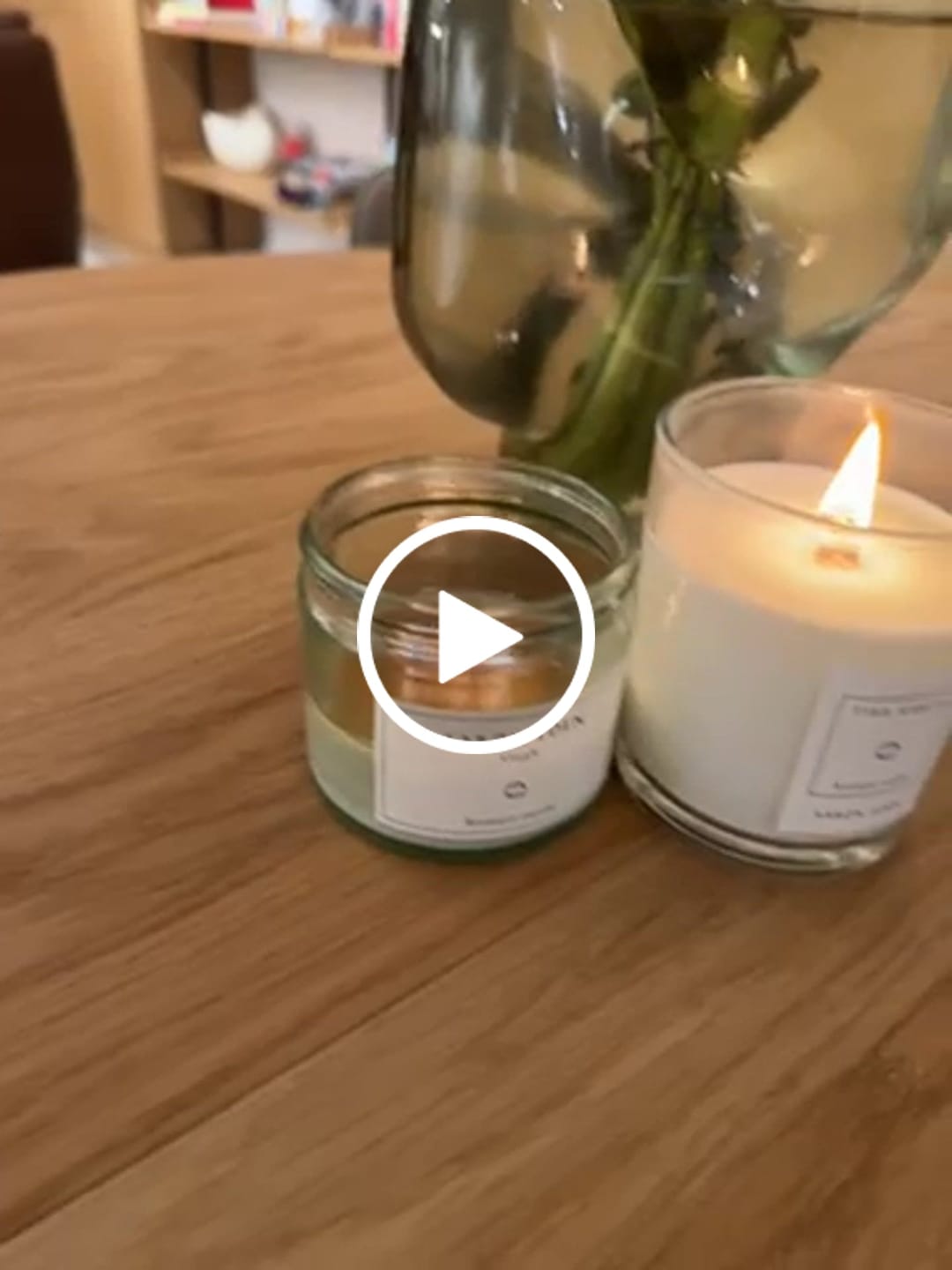 Customer video review of נר ריחני לבנדר