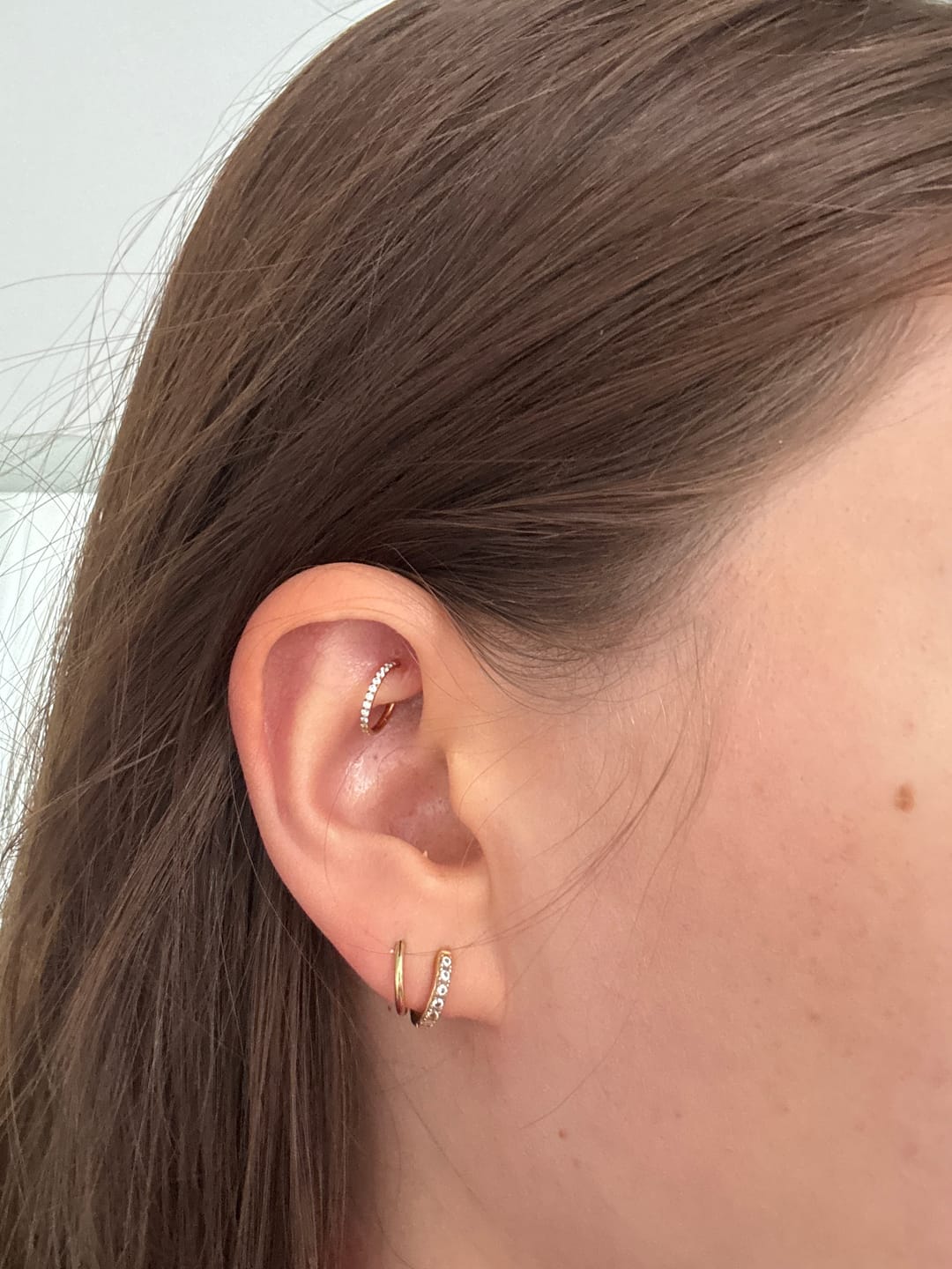 Customer photo review of HI-LIFE Crystal Clicker Piercing