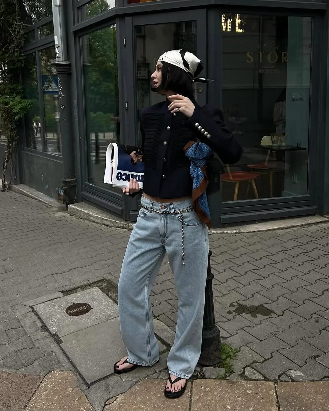 Customer photo review of Nadya Stand Collar Napoleon Jacket