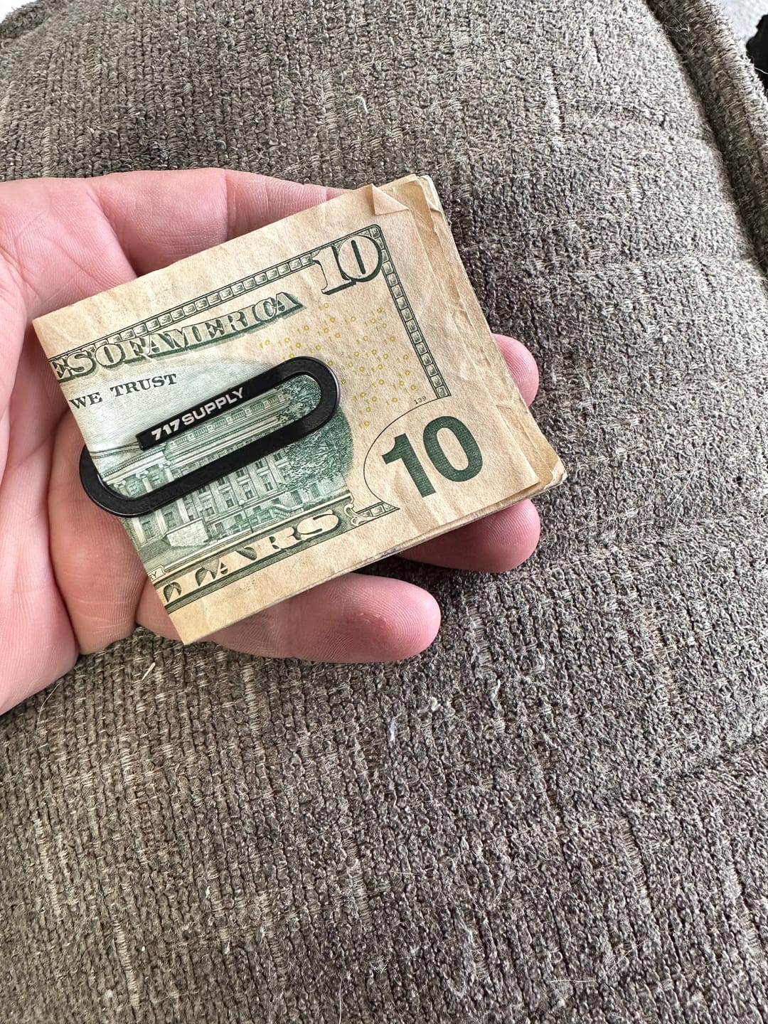 Customer photo review of 717 Supply Large Paperclip Money Clip - Black