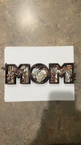 Customer photo review of Mother's Day Standing set of 2 Laser Cut Svg File