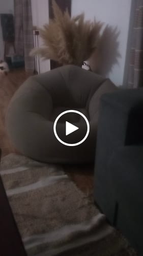 Customer video review of Sillón Puff Inflable Con Respaldo Interior Exterior Homilu Gris