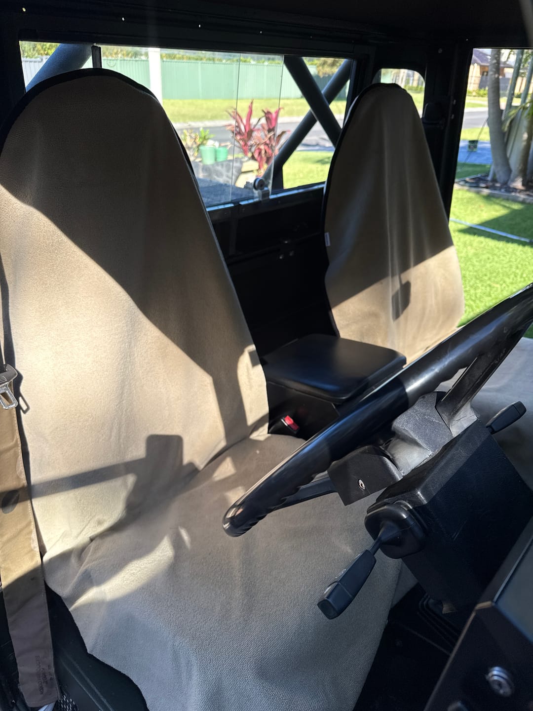Customer photo review of Waterproof Car Seat Towel – Beige | Towel Society