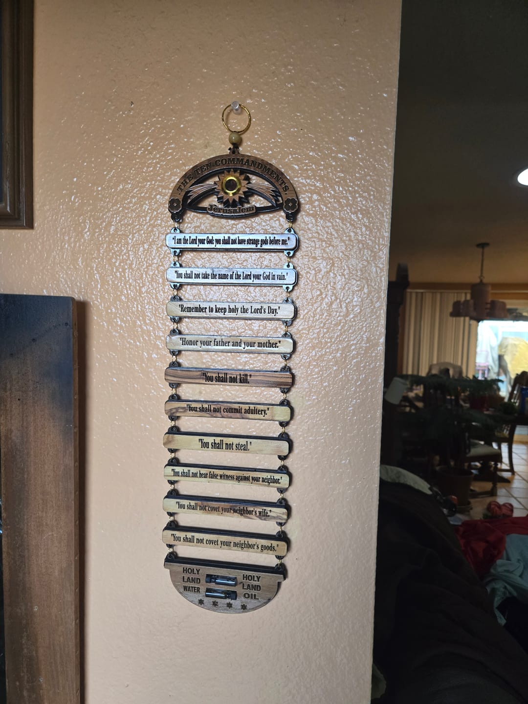 Customer photo review of Ten Commandments from the Holy Land Wall Hanging