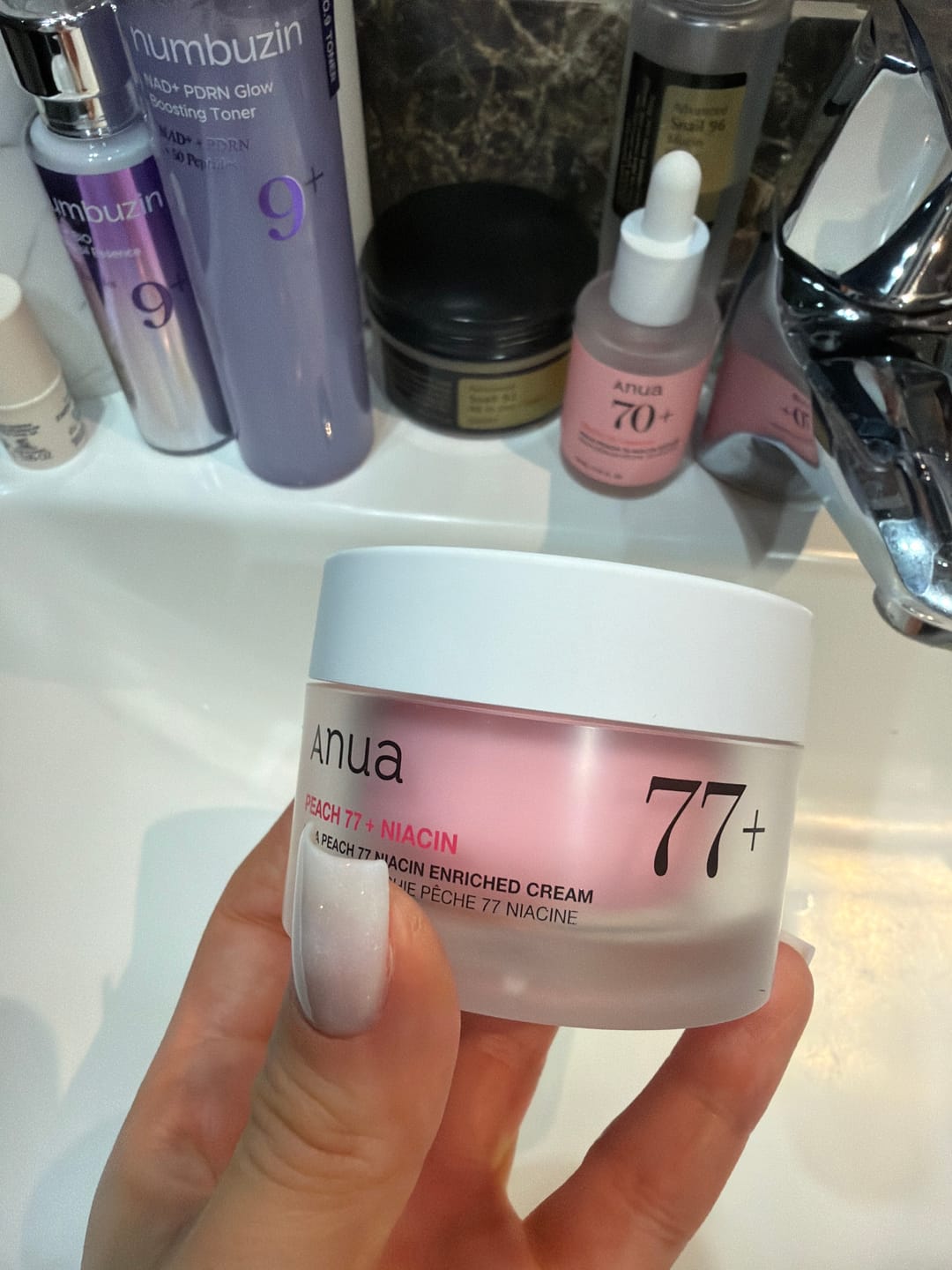 Customer photo review of Ādu mīkstinošs krēms sejai ar persiku ekstraktu un niacinamīdu Anua Peach 77 Niacin Enriched Cream