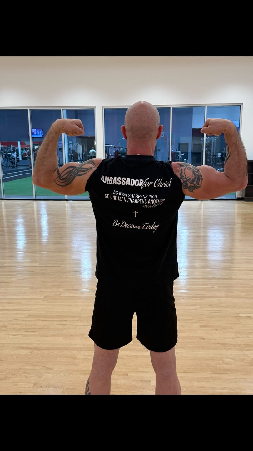 Customer photo review of Ambassador For Christ Premium Tee