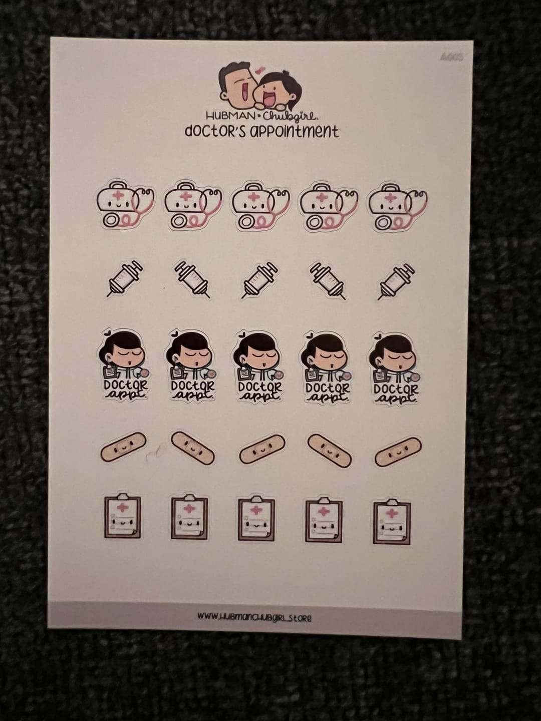 Customer photo review of Doctor's Appointment Planner Stickers
