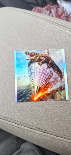 Customer photo review of 100 2.5" Custom Holographic Stickers