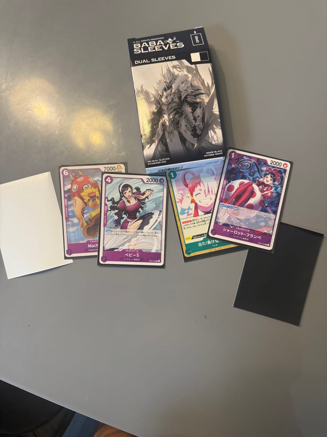 Customer photo review of Premium Dual Sleeves Kartenhüllen Matt Weiß (White) – Standard Size | 100% Blickdicht | Turnierlegal | 100 Stück