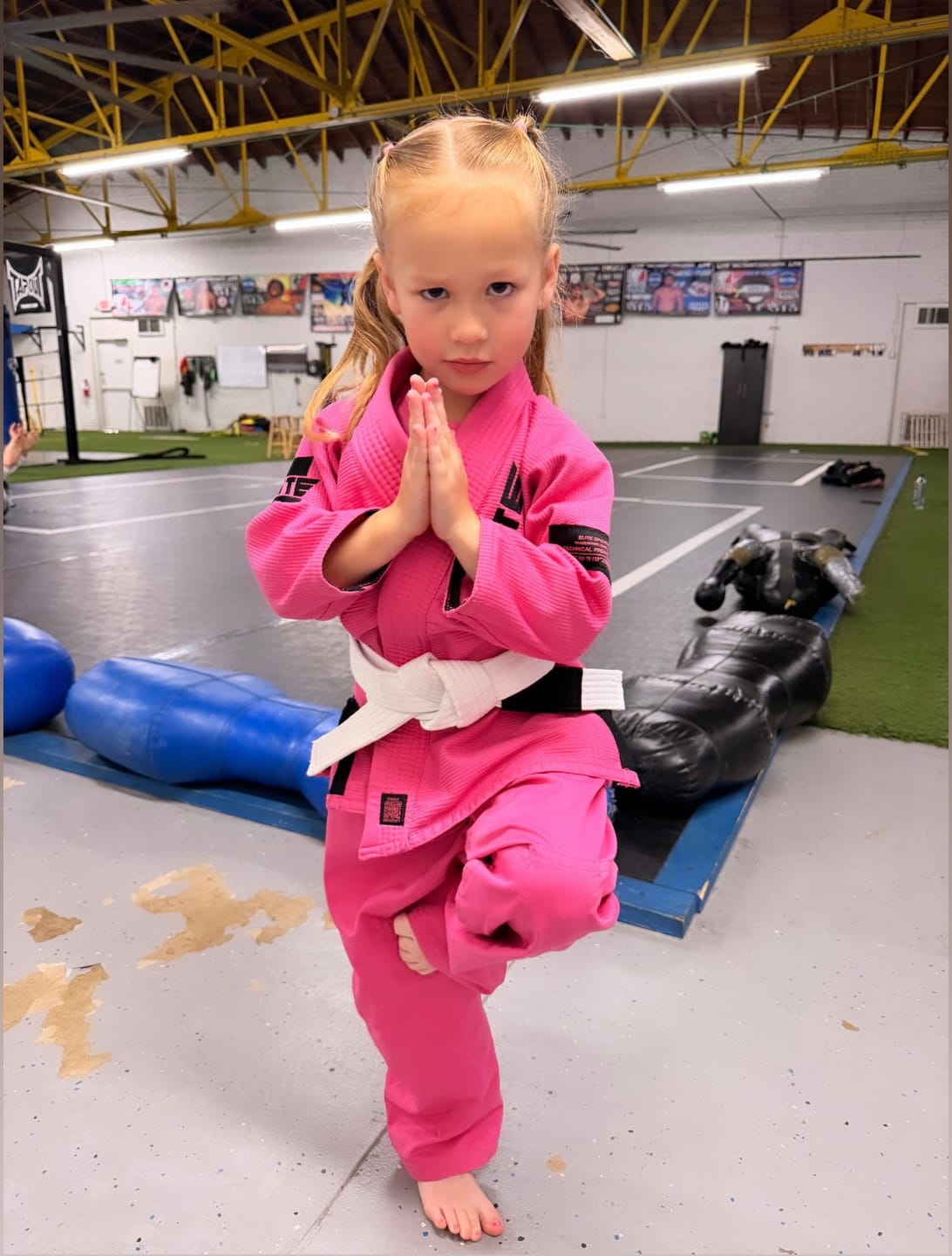Customer photo review of Core Pink Brazilian Jiu Jitsu Kids BJJ Gi