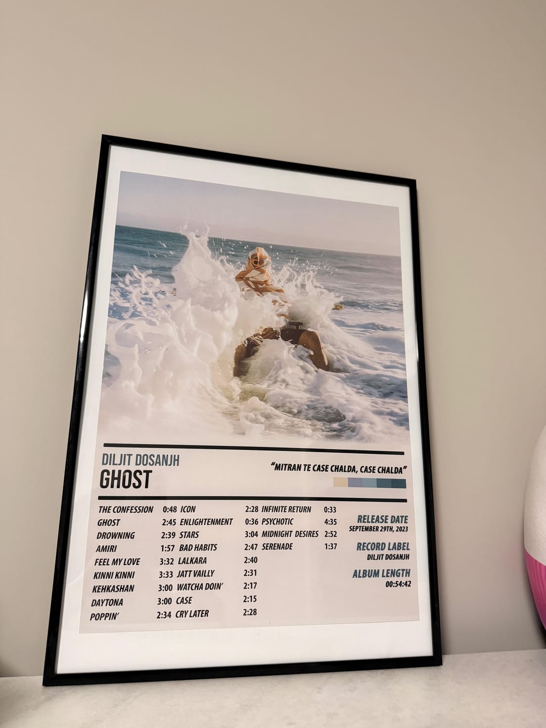 Customer photo review of Diljit Dosanjh - Ghost | ALBUM POSTER