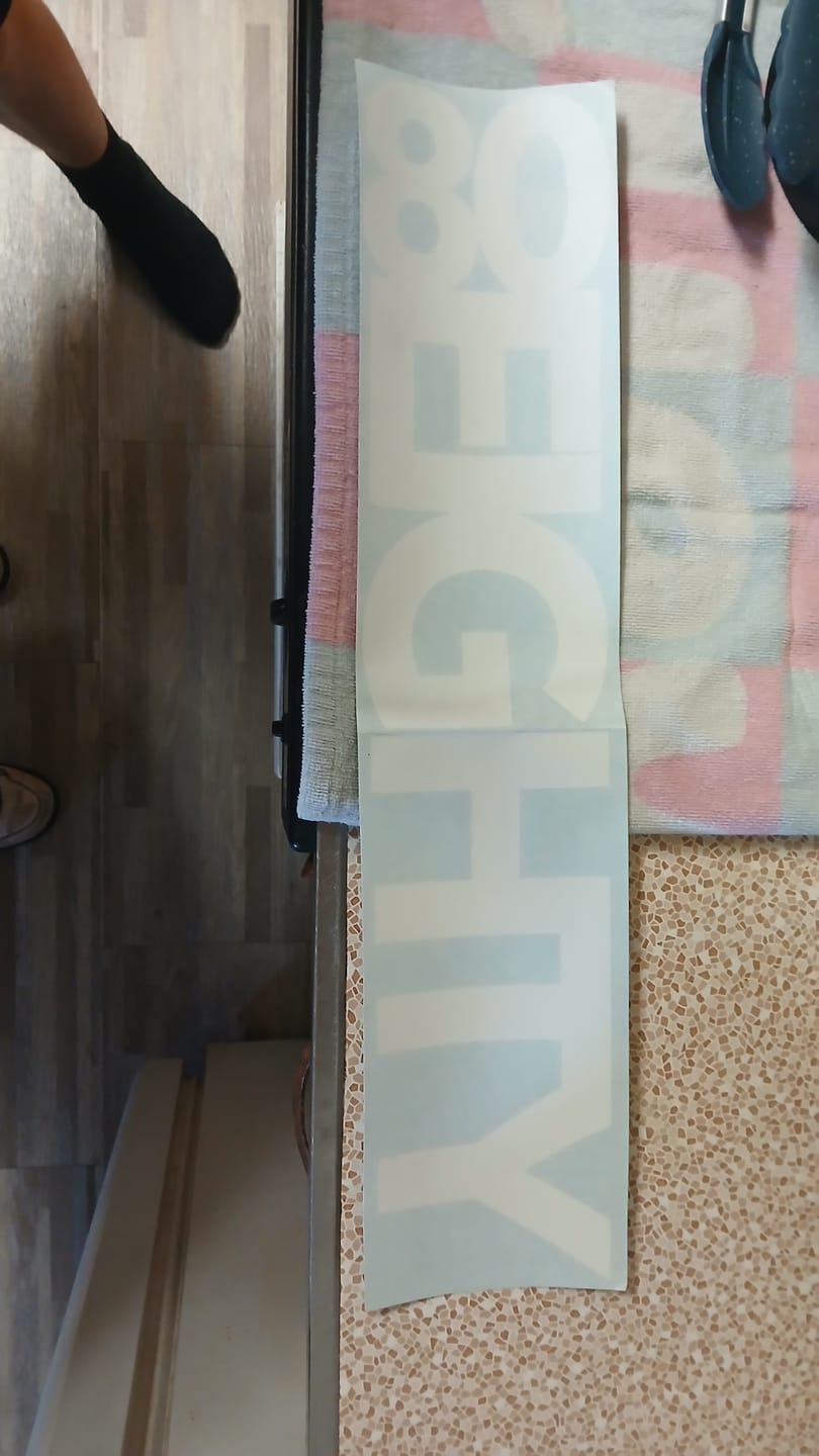 Customer photo review of 80Eighty® White Decal