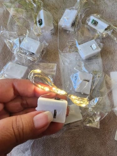 Customer photo review of 10/5Pcs LED Fairy Lights 3 Mode Battery Powered Garland Light For Home Bedroom Garden Birthday Wedding Party Easter Decoration
