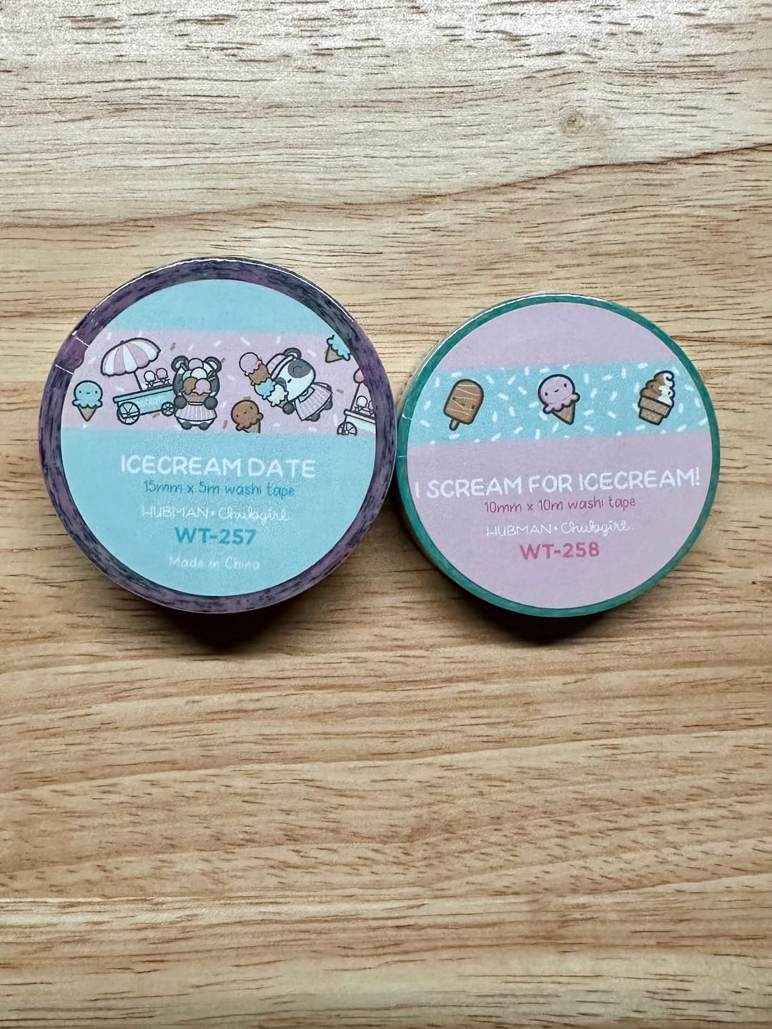 Customer photo review of Icecream Date Washi Tapes (Set of 2)