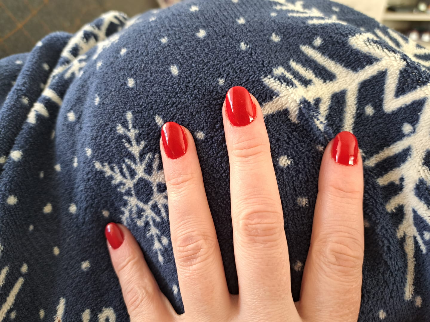 Customer photo review of Christmas Red Dipping Powder