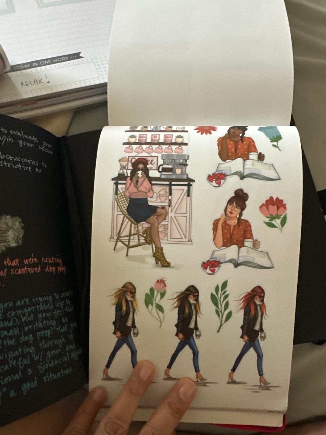 Customer photo review of Coffee Queen Planner Sticker Book
