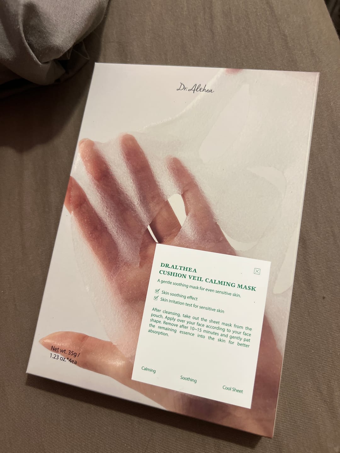Customer photo review of Auduma maska ar atvēsinošu efektu Dr.Althea Cushion Veil Calming Mask
