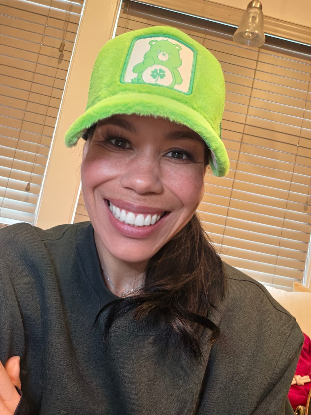 Customer photo review of OVERLORD X Care Bears:  Good Luck Bear Trucker Cap