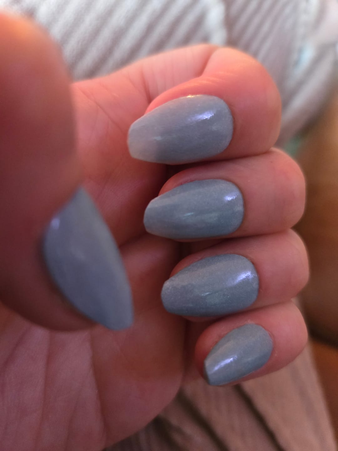 Customer photo review of Mystic Lagoon Dipping Powder