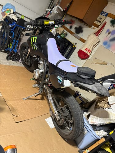 Customer photo review of Custom Seat Cover: 2009 Kawasaki KLX250S / SF