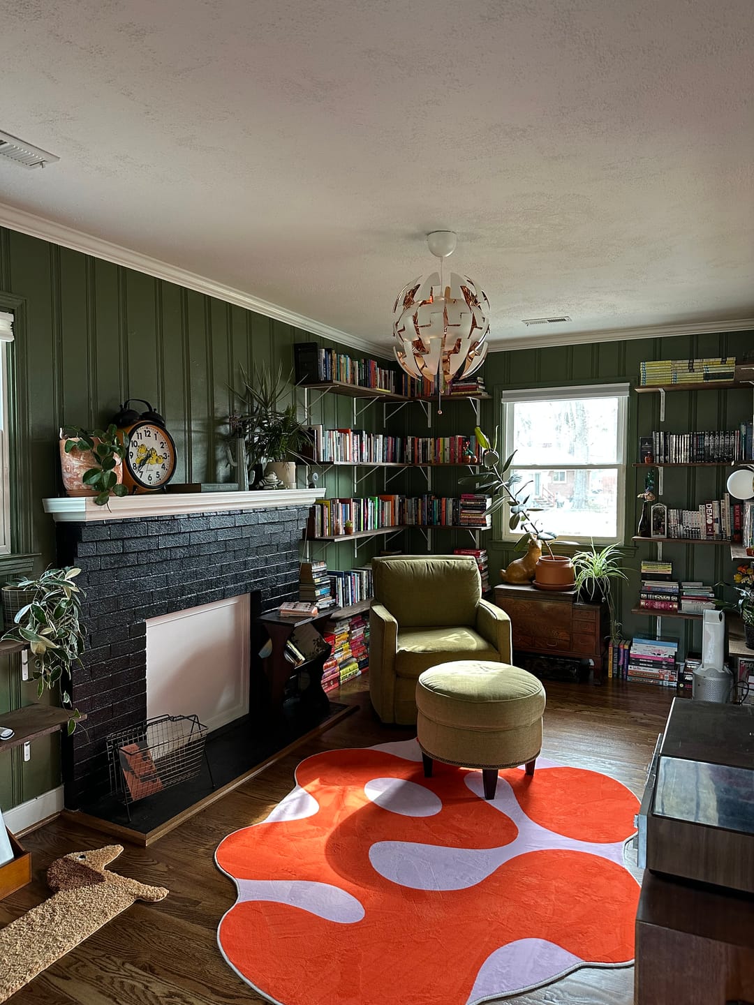 Customer photo review of Irregular Orange Moss Design Rug by Johann Banta