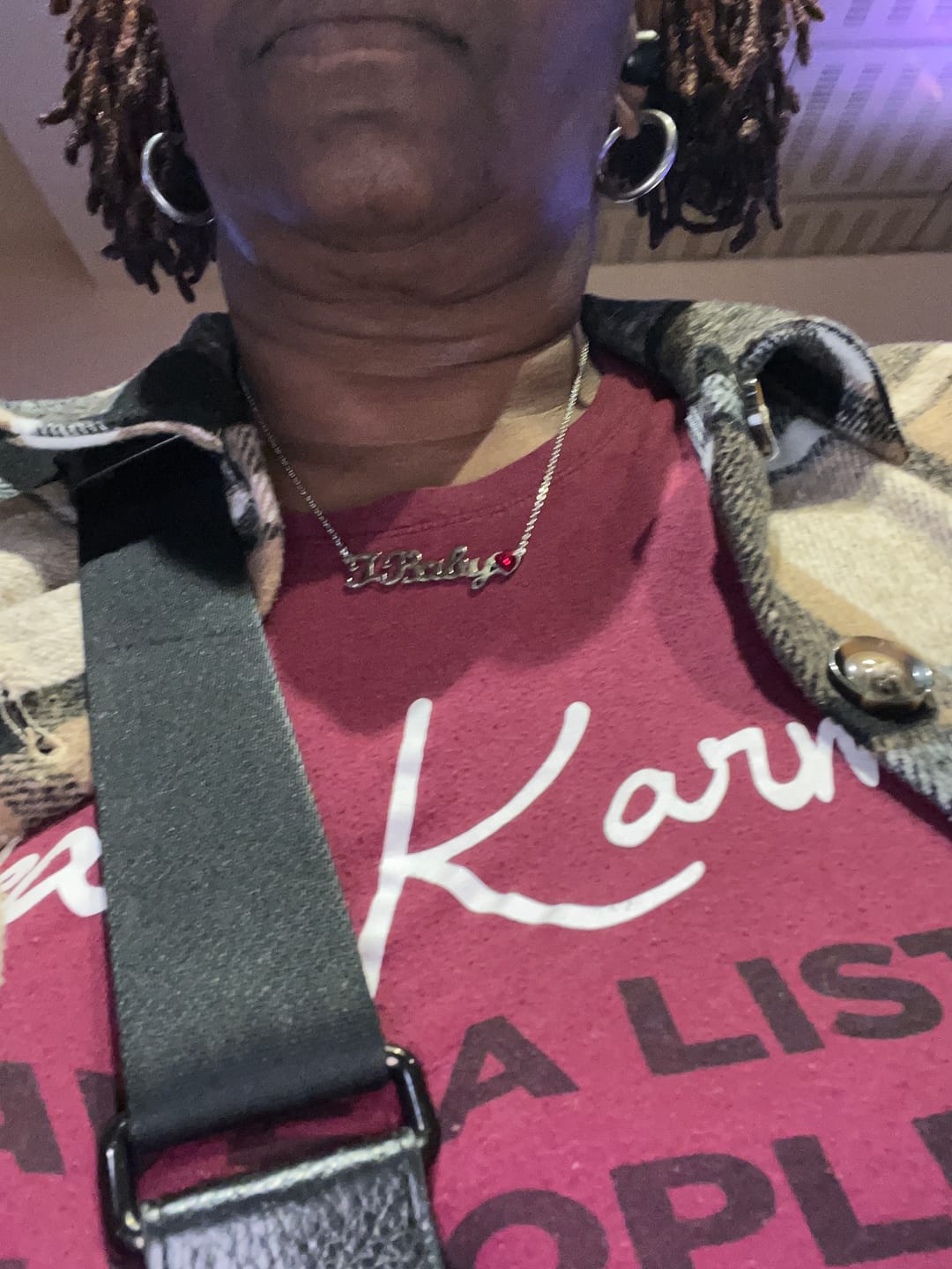 Customer photo review of Birthstone Name Necklace