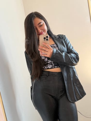 Customer photo review of JENNIE BLACK BLAZER