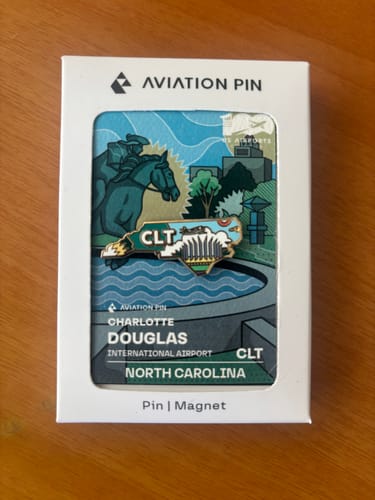 Customer photo review of CLT Airport Pin – Charlotte Douglas International Airport, North Carolina