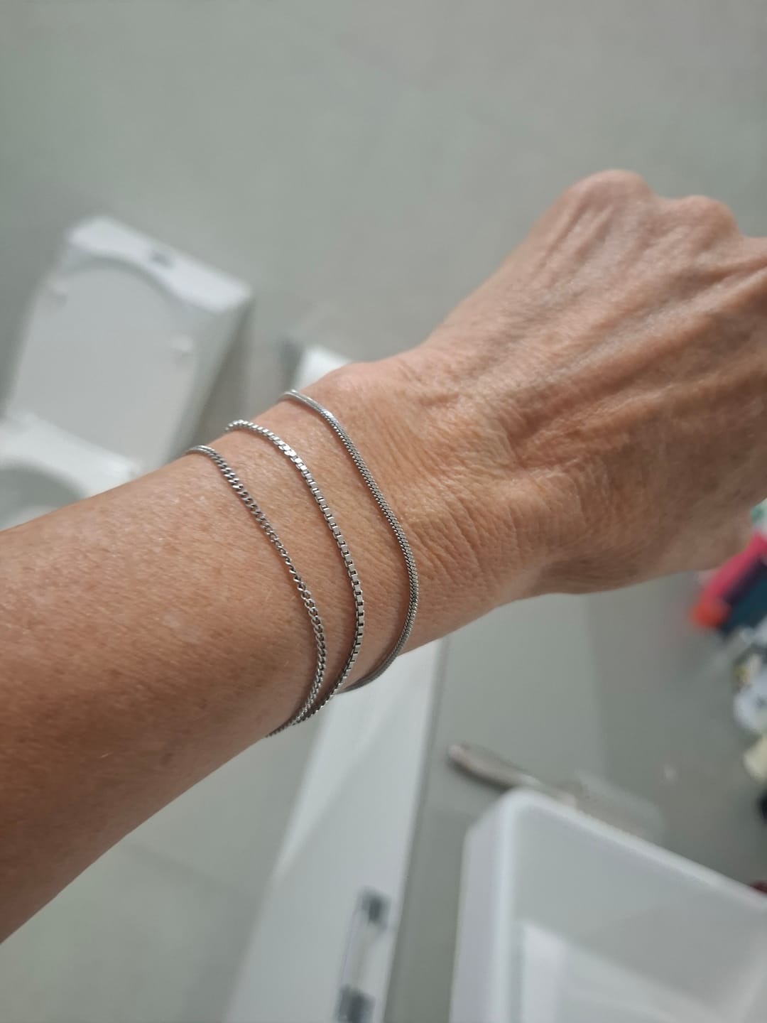 Customer photo review of Minimal Bracelet Stack