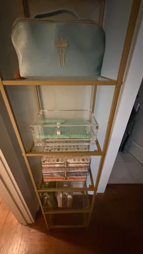 Customer photo review of Clear Acrylic Tile Storage