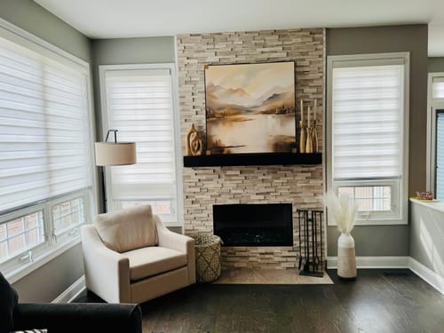 Customer photo review of Abstract Mountain Canvas Art #MO020