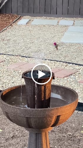 Customer video review of Two Button Fountain Pump and Battery Compartment - no connection port