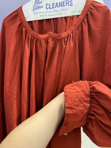 Customer photo review of Freehand 写意 Modernized Tang Dynasty Tanling Peach Collar Pure Cotton Shirt