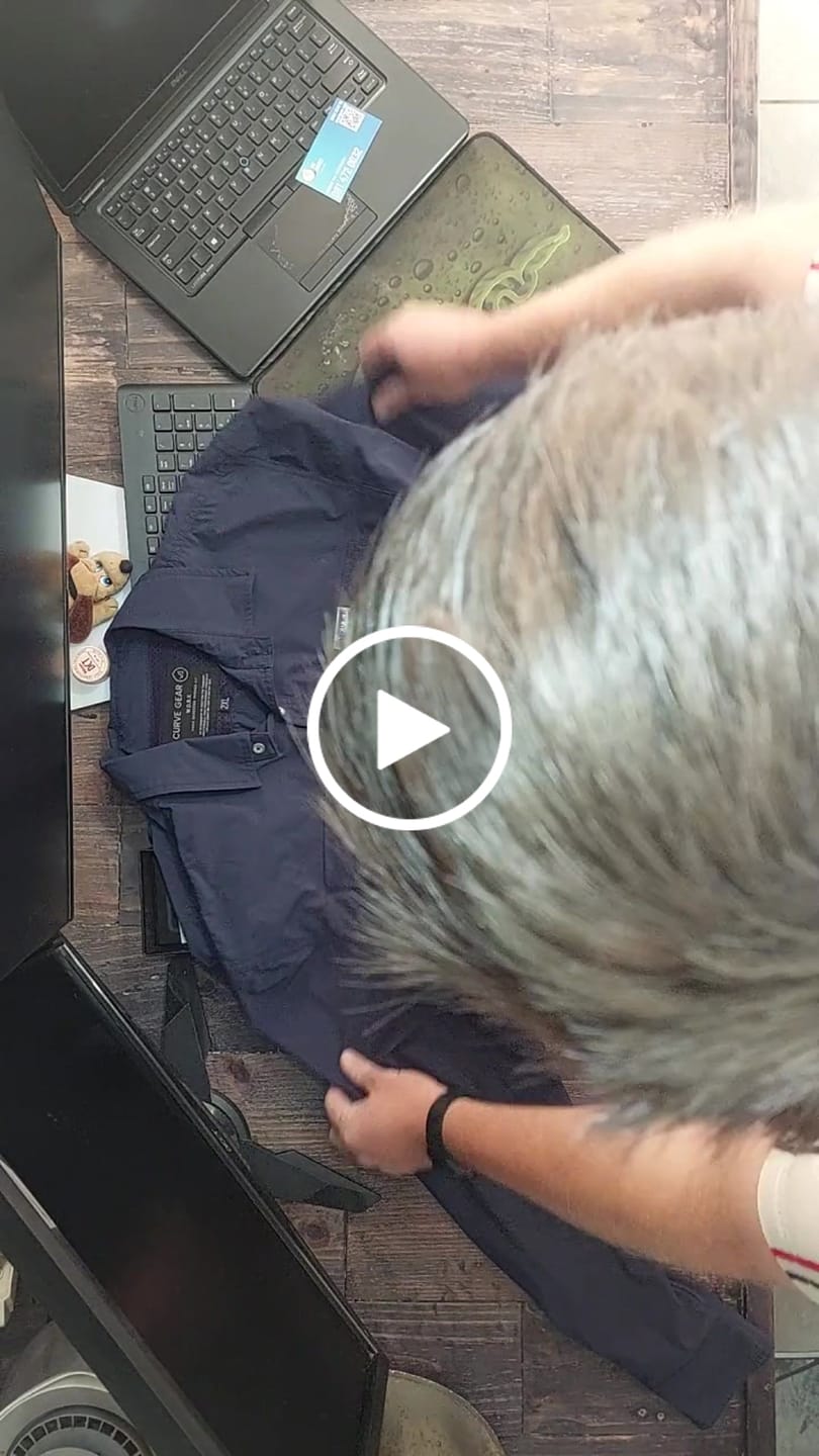 Customer video review of W.O.R.K Ripstop 4 Way Stretch L/Sleeve Shirt Navy