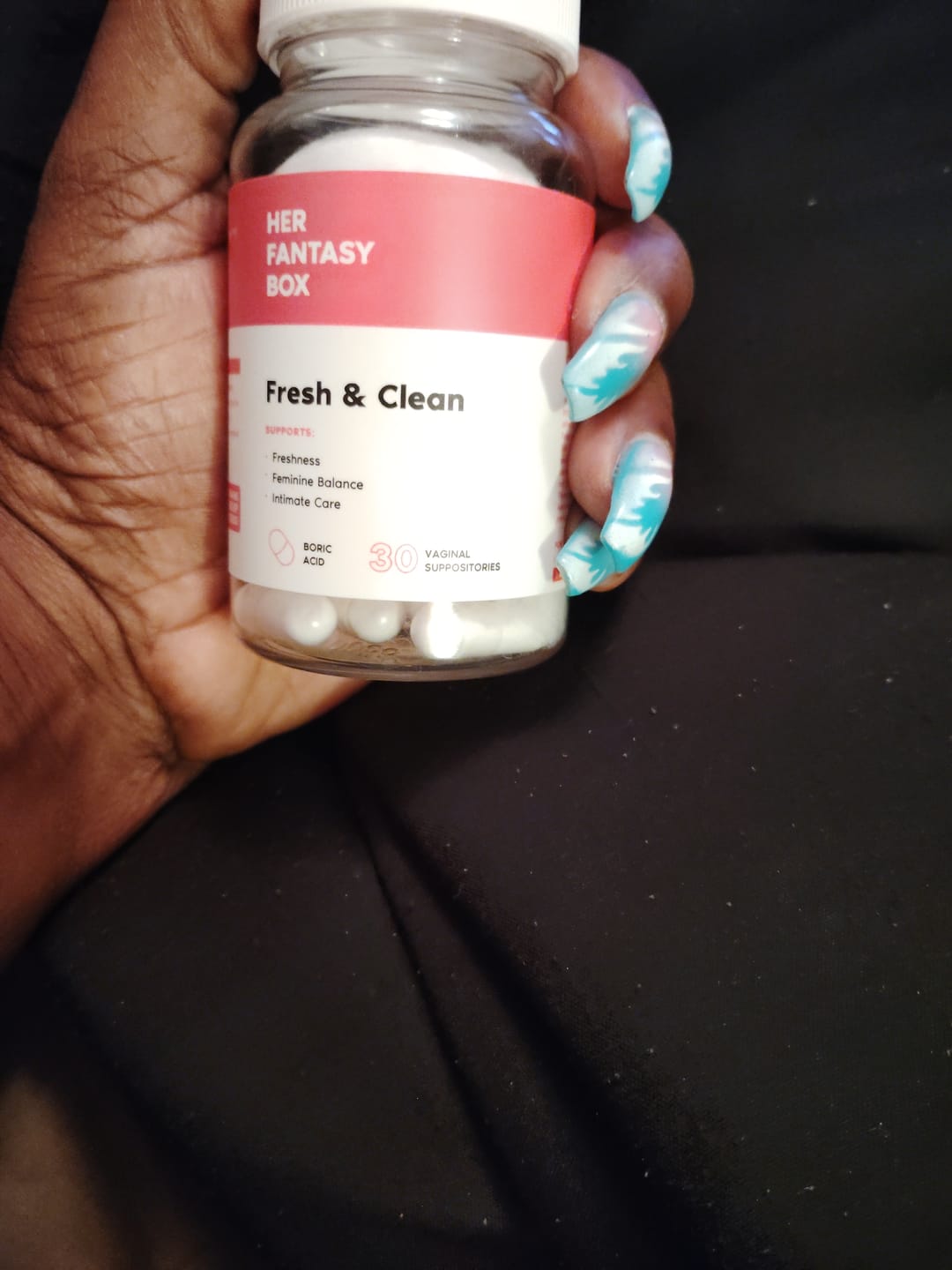 Customer photo review of Fresh & Clean pH Balancing Boric Acid Vaginal Suppository