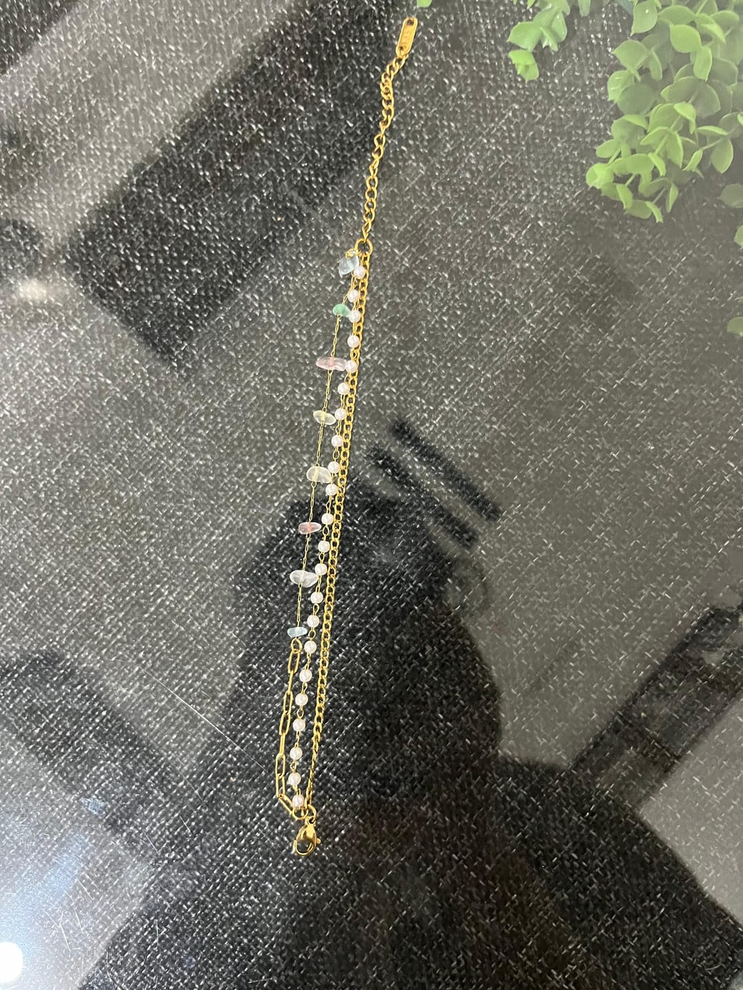 Customer photo review of Minimalist Pearl Three Layered Bracelet