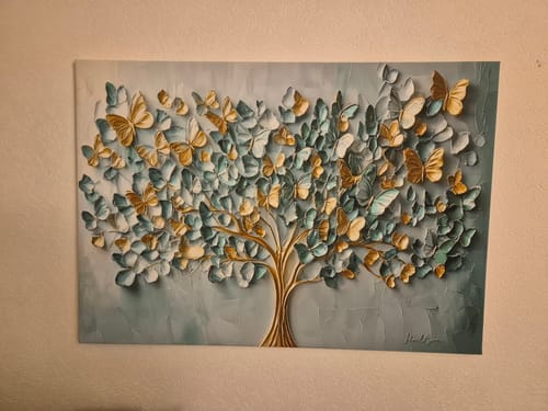 Customer photo review of Albero di Farfalle Turchesi e Oro