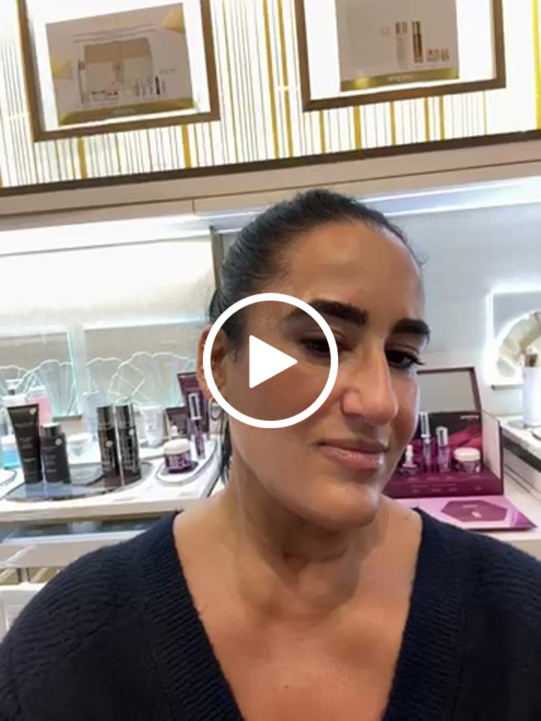 Customer video review of Leslie 18k White Gold Plated 14mm-40mm Hoop Earrings with Swarovski Crystals