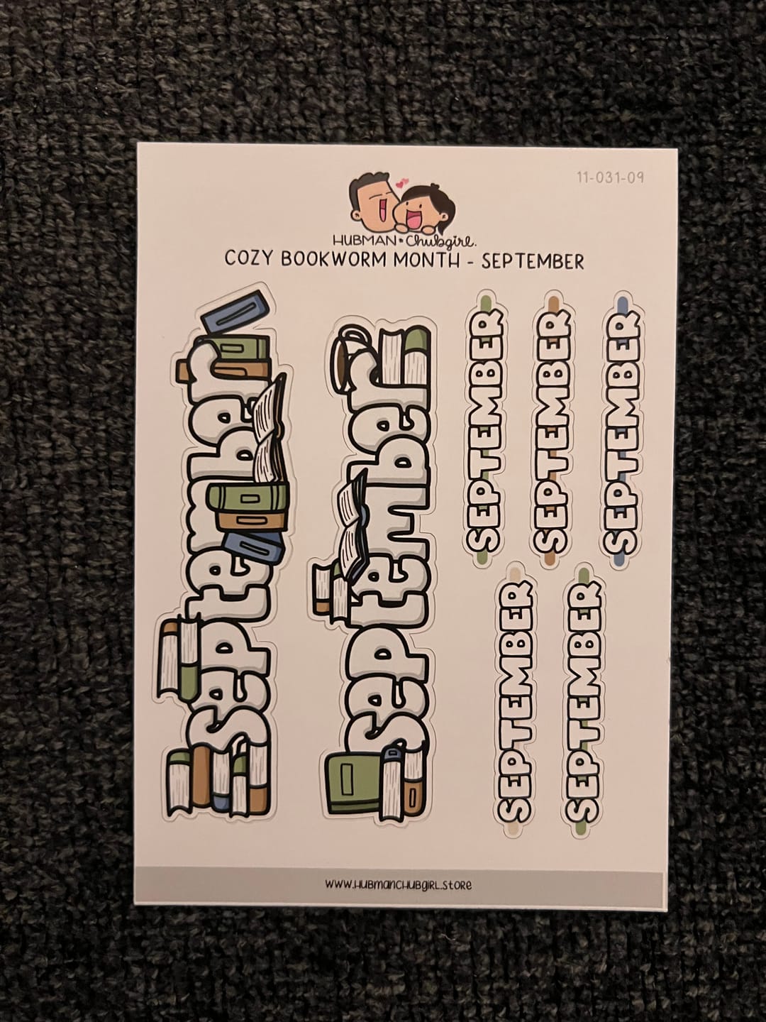 Customer photo review of Cozy Bookworm - Months  Planner Stickers