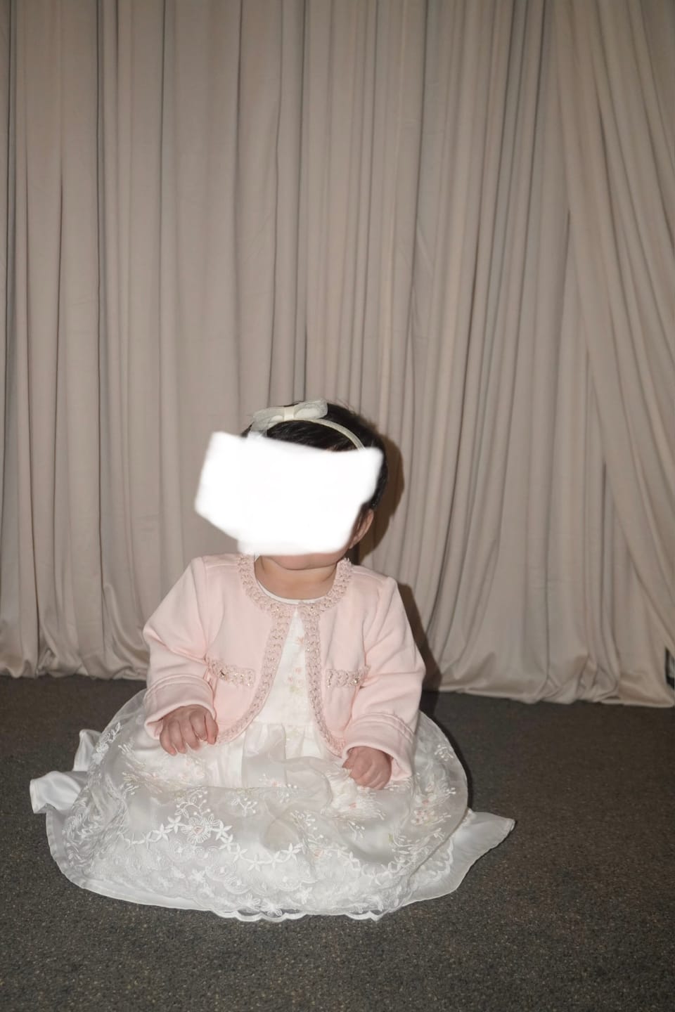 Customer photo review of Dave&Bella Toddler Girls Sweet Pink Elegant Princess Mesh Dress